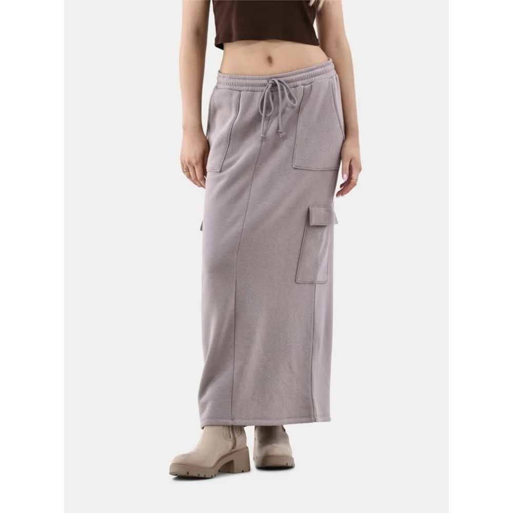 No Boundaries Lavender Maxi Skirt with Pockets